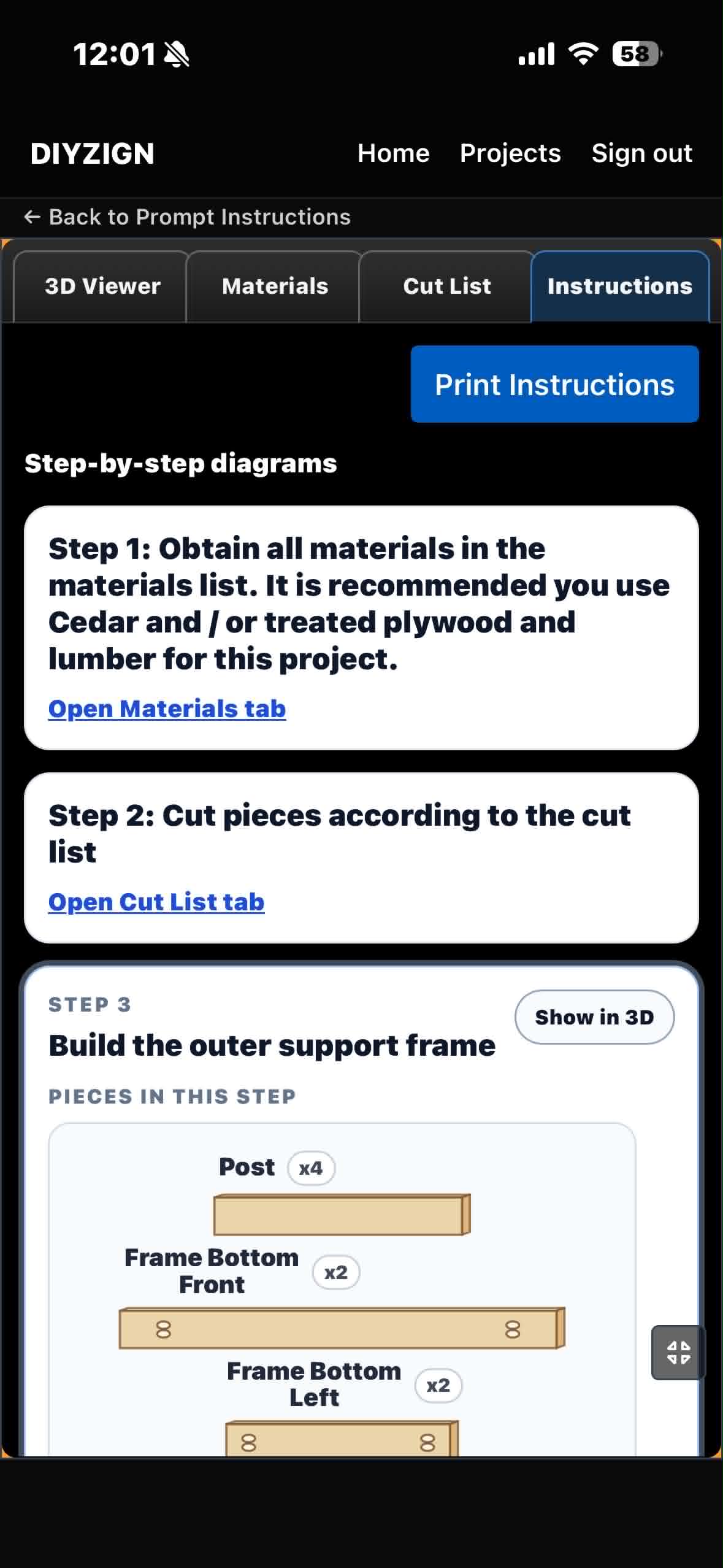 Printable step-by-step instructions